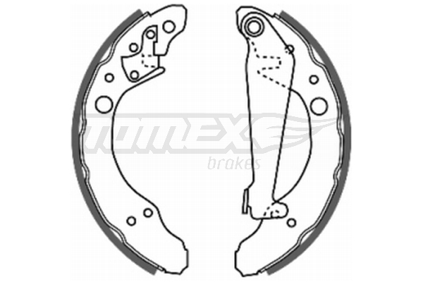 Sada brzdových čelistí TOMEX Brakes